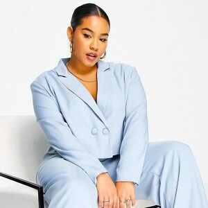 Misguided Loose Fit Cropped 1-button Blazer